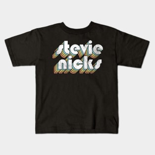 Stevie Nicks  - Retro Rainbow Letters Kids T-Shirt